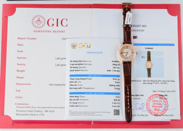 Đồng hồ Chopard Happy Sport 274809 Replica 11 bọc vàng thật đính kim cương moissanite 36mm (2)