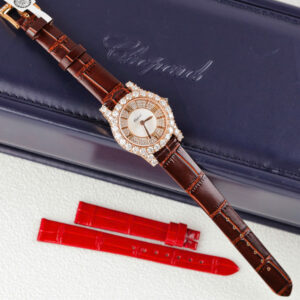 Đồng hồ Chopard Happy Sport 274809 Replica 11 bọc vàng thật đính kim cương moissanite 36mm (2)