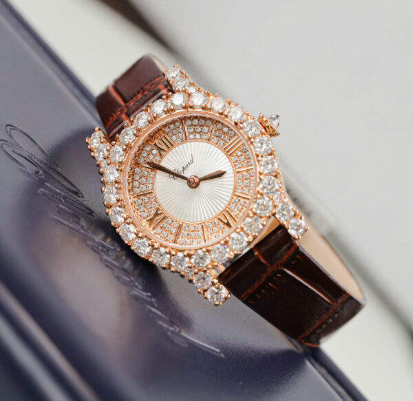 Đồng hồ Chopard Happy Sport 274809 Replica 11 bọc vàng thật đính kim cương moissanite 36mm (2)