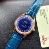 Đồng hồ Omega Globemaster Annual Calendar nam dây da blue fake cao cấp 40mm