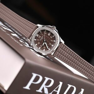 Đồng hồ Patek Philippe Aquanaut 5067 Rep 11 màu nâu viền đính kim cương moissanite 35 (2)