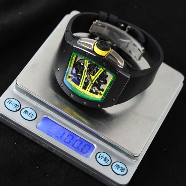 Đồng hồ Richard Mille Replica 11 RM61-01 Manual Winding Yohan Blake vỏ gốm đen nhà máy ZF 42.7×50 (2)