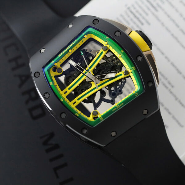 Đồng hồ Richard Mille Replica 11 RM61-01 Manual Winding Yohan Blake vỏ gốm đen nhà máy ZF 42.7×50 (2)