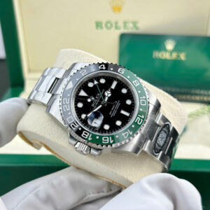 Đồng hồ Rolex GMT-Master II Sprite Replica 11 mặt đen dây đeo oyster xưởng Clean 40mm (2)