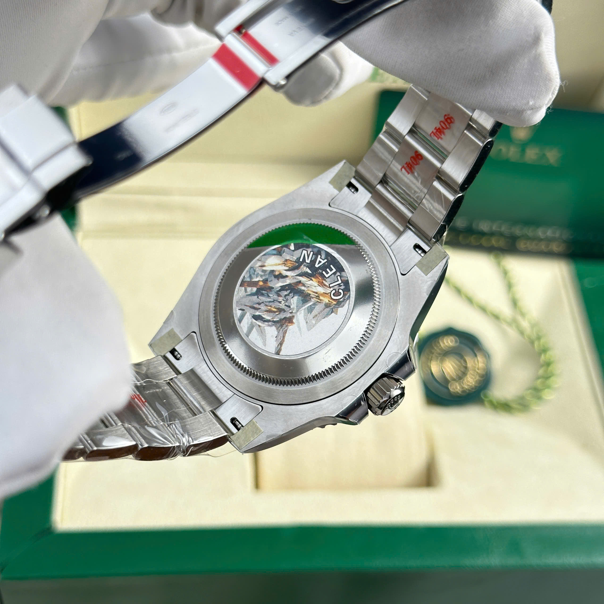 Đồng hồ Rolex GMT-Master II Sprite Replica 11 mặt đen dây đeo oyster xưởng Clean 40mm (4) Đồng hồ Rolex GMT-Master II Sprite Replica 11 mặt đen dây đeo oyster xưởng Clean 40mm (2)
