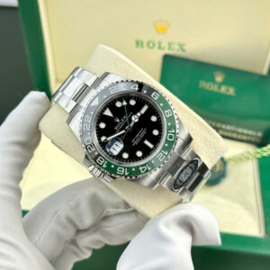 Đồng hồ Rolex GMT-Master II Sprite Replica 11 mặt đen dây đeo oyster xưởng Clean 40mm (2)