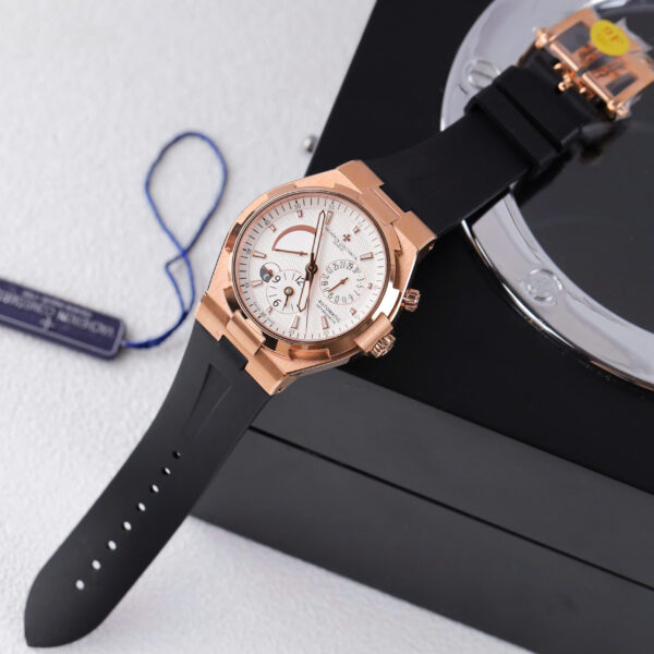 Đồng hồ Vacheron Constantin Overseas Dual Time 47450 Replica 11 nam mặt trắng dây cao su 42mm (2)