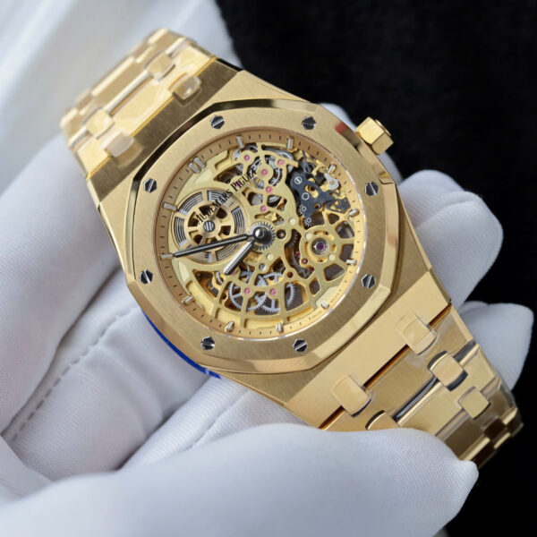 Đồng hồ nam Audemars Piguet Rep 11 Royal Oak Jumbo Extra-thin Openworked 16204 máy cơ Thụy Sỹ xưởng ZF 39mm (2)