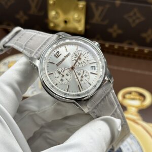 Đồng hồ Audemars Piguet Code 11.59 Rep 11 mặt bạc dây da màu xám xưởng APS 41mm (2)