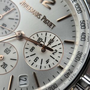 Đồng hồ Audemars Piguet Code 11.59 Rep 11 mặt bạc dây da màu xám xưởng APS 41mm (2)