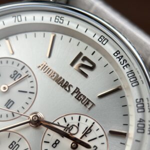 Đồng hồ Audemars Piguet Code 11.59 Rep 11 mặt bạc dây da màu xám xưởng APS 41mm (2)