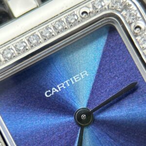 Đồng hồ Cartier Replica 11 Panthere Small Model mặt xanh dương dây kim loại 23x30mm (2)