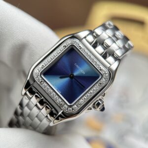 Đồng hồ Cartier Replica 11 Panthere Small Model mặt xanh dương dây kim loại 23x30mm (2)