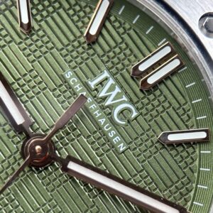 Đồng hồ IWC Ingenieur chế tác mặt xanh lá cây dây kim loại xưởng GH 40mm (9)