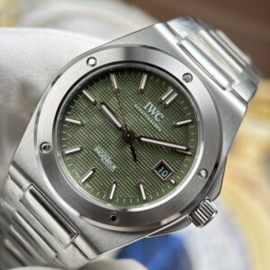 Đồng hồ IWC Ingenieur chế tác mặt xanh lá cây dây kim loại xưởng GH 40mm (9)