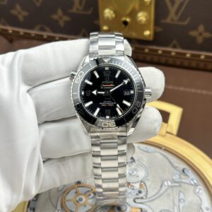 Đồng hồ Omega Rep 11 Seamaster Planet Ocean 600M mặt đen dây kim loại xưởng VS 39 (2)