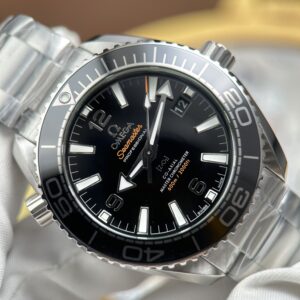 Đồng hồ Omega Rep 11 Seamaster Planet Ocean 600M mặt đen dây kim loại xưởng VS 39 (2)