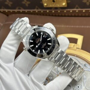 Đồng hồ Omega Rep 11 Seamaster Planet Ocean 600M mặt đen dây kim loại xưởng VS 39 (2)