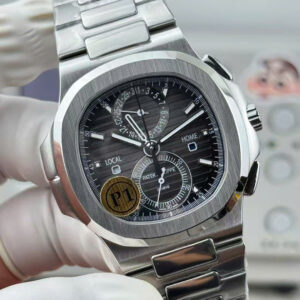Đồng hồ Patek Philippe Replica 11 Nautilus 5990 mặt xám dây kim loại xưởng P1 40 (2)