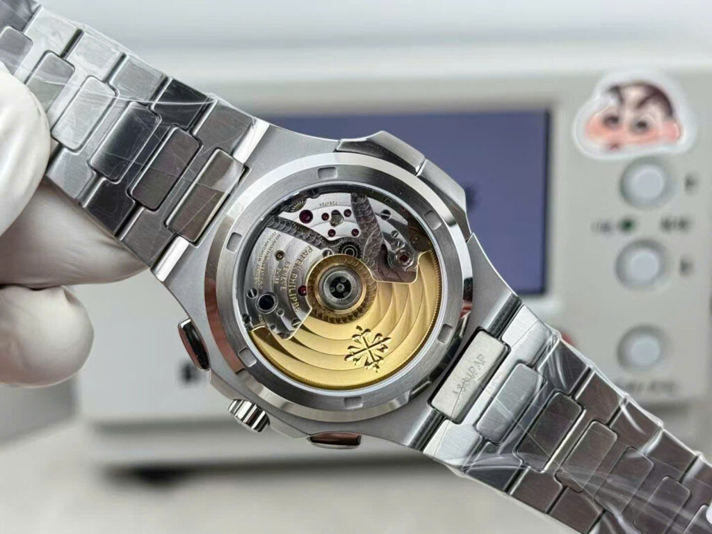 Đồng hồ Patek Philippe Replica 11 Nautilus 5990 mặt xám dây kim loại xưởng P1 40 (2)