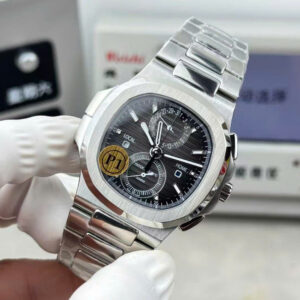 Đồng hồ Patek Philippe Replica 11 Nautilus 5990 mặt xám dây kim loại xưởng P1 40 (2)
