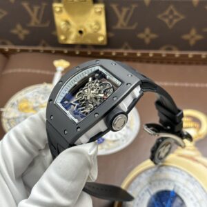 Đồng hồ Richard Mille RM055 Replica 11 vỏ gốm viền trắng xưởng ZF 49.9×42 (2)