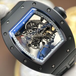 Đồng hồ Richard Mille RM055 Replica 11 vỏ gốm viền trắng xưởng ZF 49.9×42 (2)