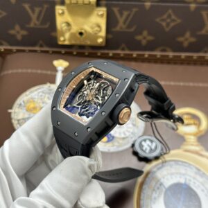 Đồng hồ Richard Mille RM055 Replica cao cấp vỏ gốm viền màu đồng xưởng ZF 49.9×42 (2)