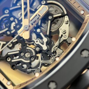 Đồng hồ Richard Mille RM055 Replica cao cấp vỏ gốm viền màu đồng xưởng ZF 49.9×42 (2)