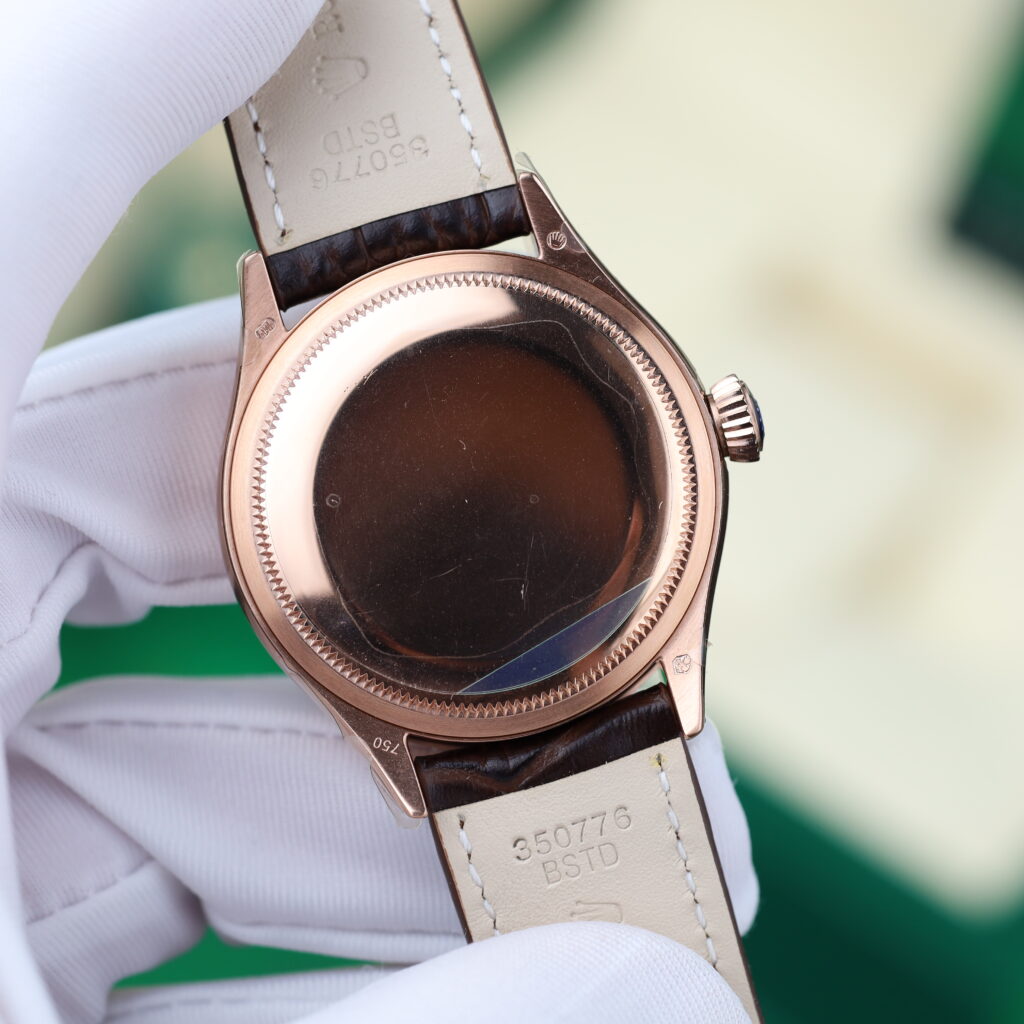 Đồng hồ Rolex Cellini 50525 Replica cao cấp mặt trắng vỏ mạ vàng hồng 39mm (2)