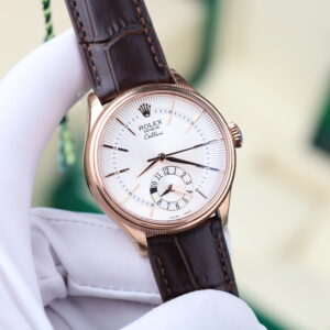 Đồng hồ Rolex Cellini 50525 Replica cao cấp mặt trắng vỏ mạ vàng hồng 39mm (2)