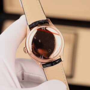 Đồng hồ Rolex Cellini Dual Time 50525 mặt đen chế tác vỏ bọc vàng thật 18K 39mm (2)