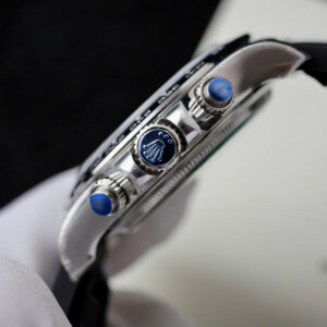 Đồng hồ Rolex Daytona Fake 11 mặt đen máy cơ Thụy Sỹ dây cao su 40mm (6)