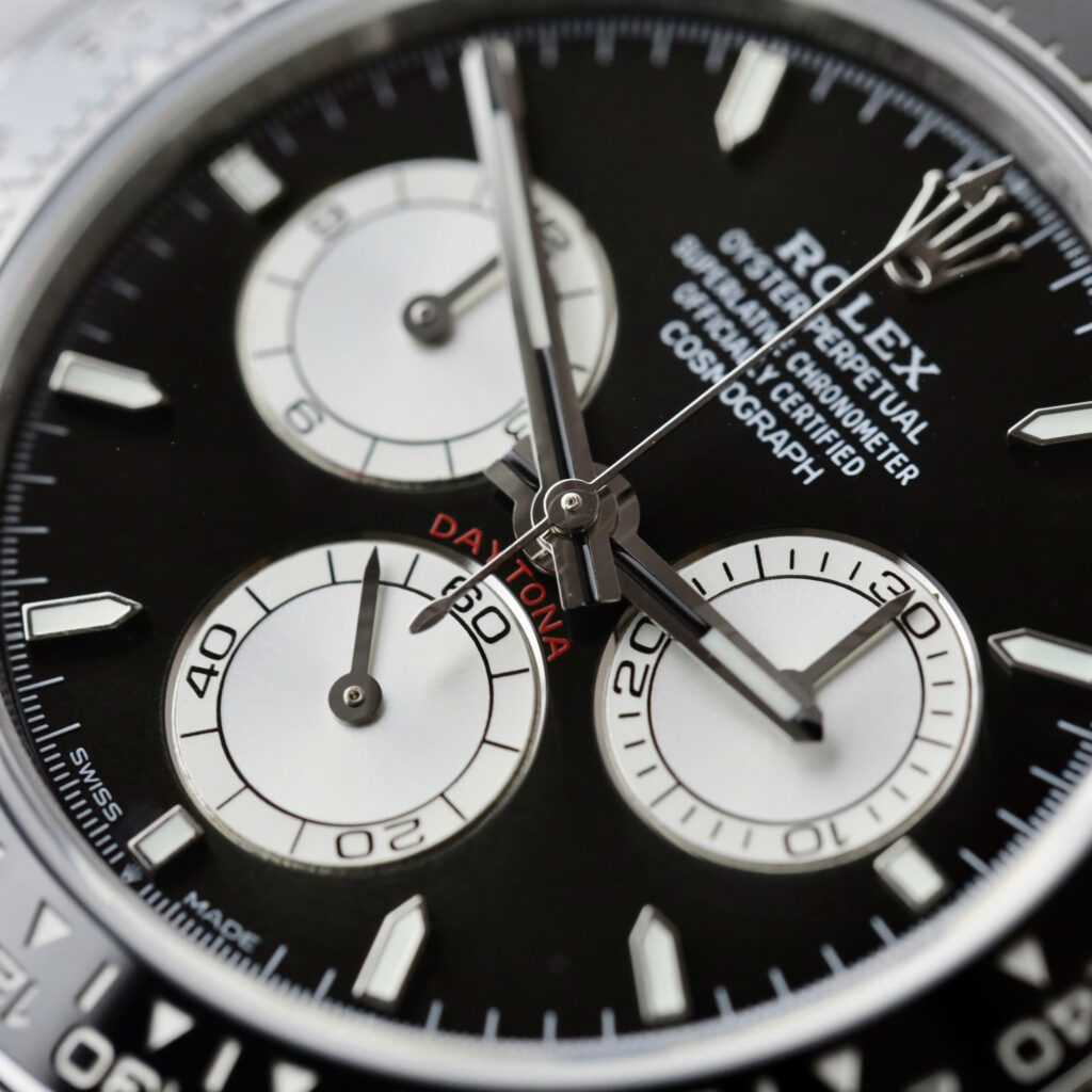 Đồng hồ Rolex Daytona Fake 11 mặt đen máy cơ Thụy Sỹ dây cao su 40mm (6)