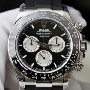 Đồng hồ Rolex Daytona Fake 11 mặt đen máy cơ Thụy Sỹ dây cao su 40mm (6)