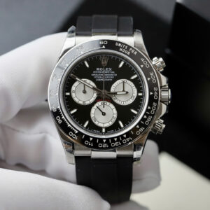 Đồng hồ Rolex Daytona Fake 11 mặt đen máy cơ Thụy Sỹ dây cao su 40mm (6)