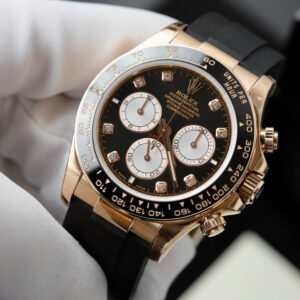 Đồng hồ Rolex Daytona Fake cao cấp mặt đen dây Oysterflex 40mm (2)