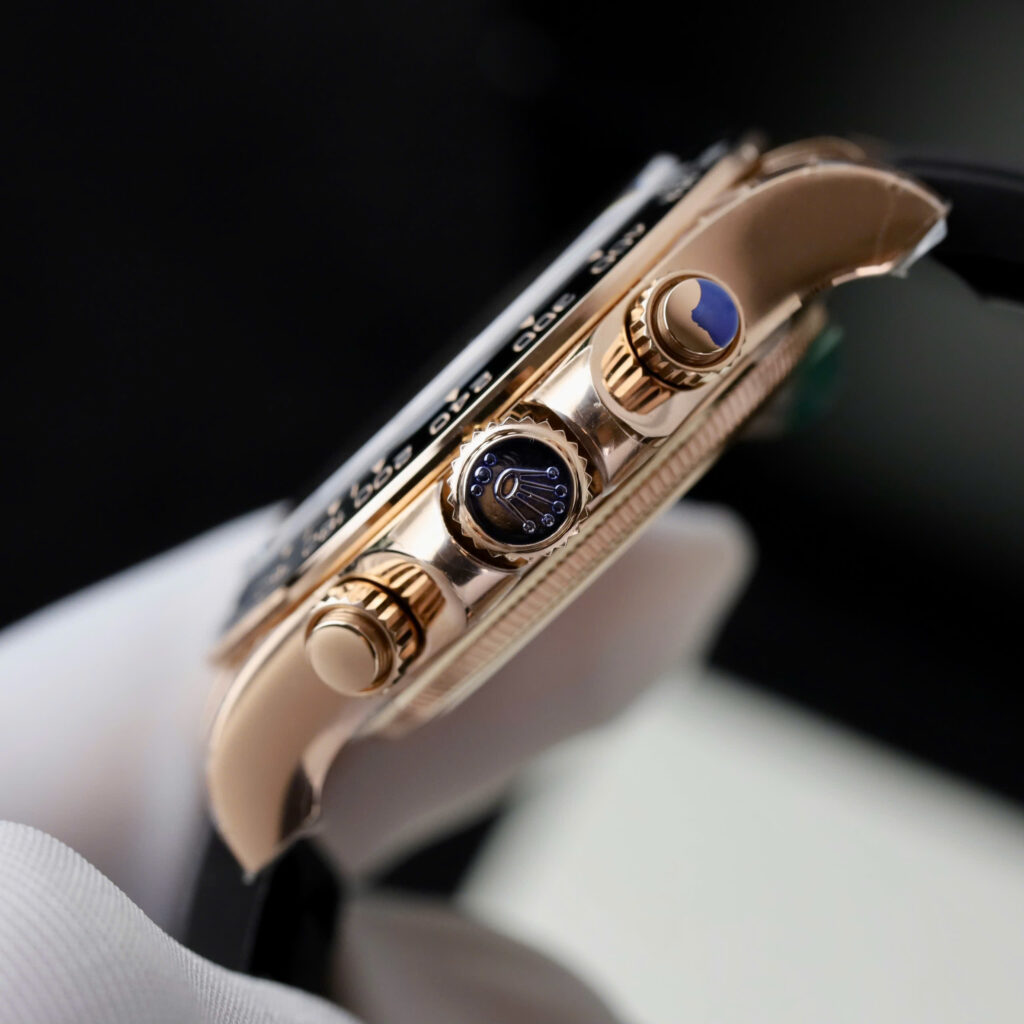 Đồng hồ Rolex Daytona Fake cao cấp mặt đen dây Oysterflex 40mm (2)