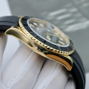 Đồng hồ Rolex Yacht-Master II Fake cao cấp vỏ mạ vàng mặt đen 42mm (2)