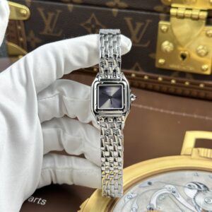 Đồng hồ nữ Cartier Replica 11 Panthere Small Model mặt xám dây kim loại 23x30mm (2)