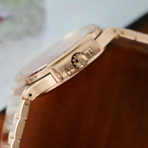 Đồng hồ nữ Patek Philippe Nautilus 7118 Replica 11 mạ vàng hồng viền đính đá nhà máy GR 35 (2)