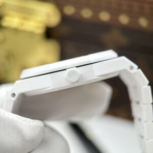 Đồng hồ Audemars Piguet 15500 Rep 11 mặt hoa hướng dương vỏ gốm trắng xưởng APS 41mm (2)