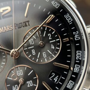 Đồng hồ Audemars Piguet Code 11.59 Replica 11 mặt xám khói dây da xưởng APS 41mm (1)