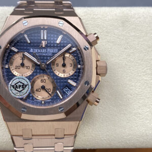 Đồng hồ Audemars Piguet Rep 11 Royal Oak Chronograph 26239 mặt xanh dương dây kim loại xưởng APS 41mm (1)