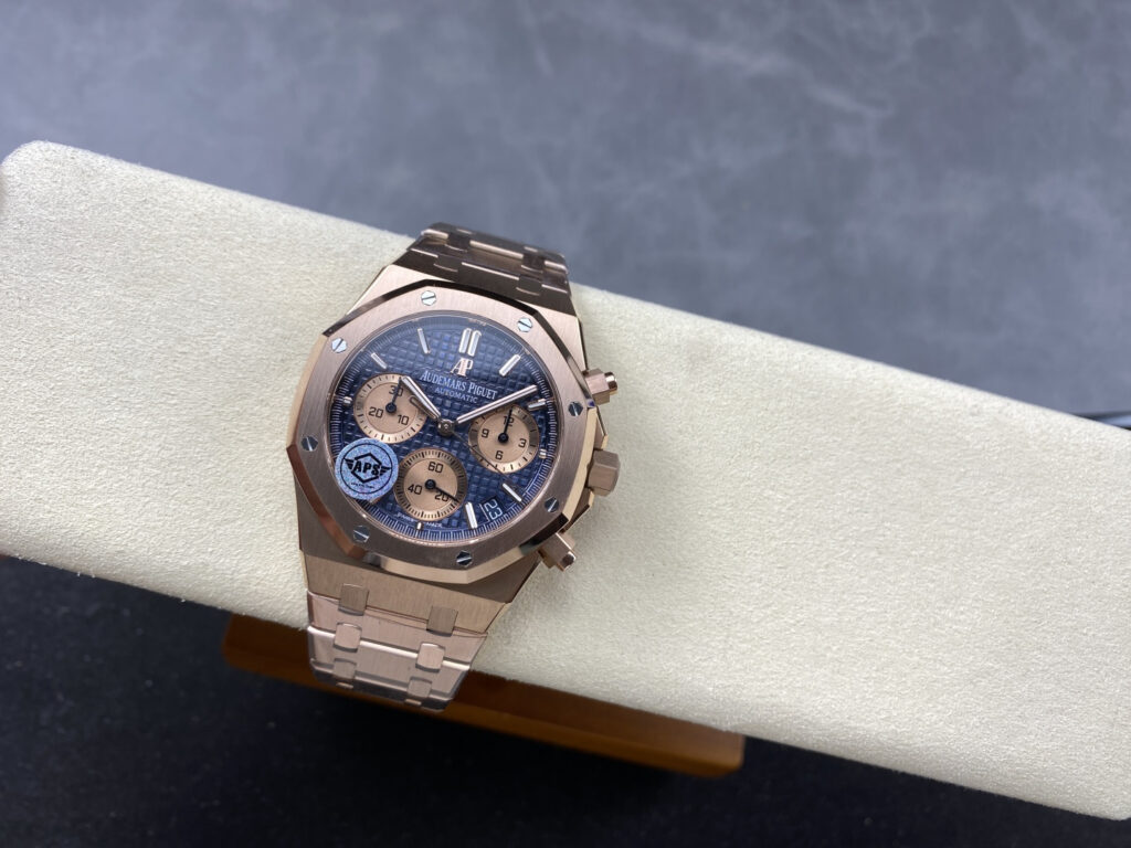 Đồng hồ Audemars Piguet Rep 11 Royal Oak Chronograph 26239 mặt xanh dương dây kim loại xưởng APS 41mm (1)