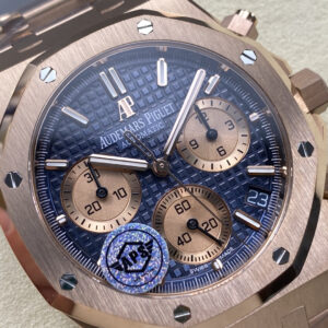 Đồng hồ Audemars Piguet Rep 11 Royal Oak Chronograph 26239 mặt xanh dương dây kim loại xưởng APS 41mm (1)