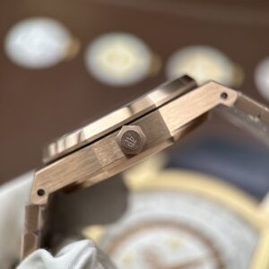 Đồng hồ Audemars Piguet Rep cao cấp Royal Oak Flying Tourbillon 26530OR mặt xám dây kim loại 41mm (2)