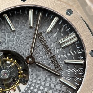 Đồng hồ Audemars Piguet Rep cao cấp Royal Oak Flying Tourbillon 26530OR mặt xám dây kim loại 41mm (2)