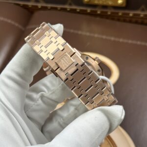 Đồng hồ Audemars Piguet Rep cao cấp Royal Oak Selfwinding Flying Tourbillon 26730 mặt xanh khói vỏ mạ vàng hồng 41mm (2)