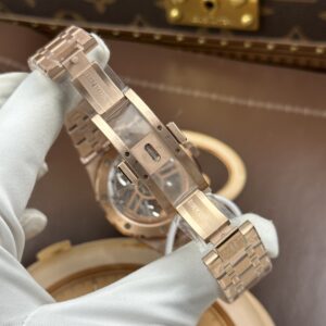 Đồng hồ Audemars Piguet Rep cao cấp Royal Oak Selfwinding Flying Tourbillon 26730 mặt xanh khói vỏ mạ vàng hồng 41mm (2)